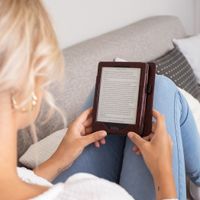 imoshion Vegan Leather Klapphülle Kobo Clara HD - Dunkelbraun