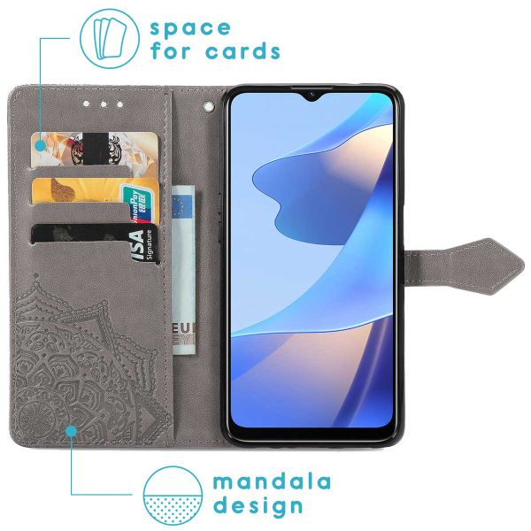 imoshion Mandala Klapphülle für das Oppo A16(s) / A54s - Grau