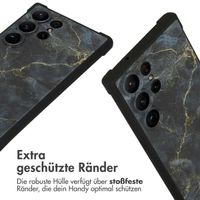 imoshion Design Hülle mit Band für das Samsung Galaxy S23 Ultra - Black Marble