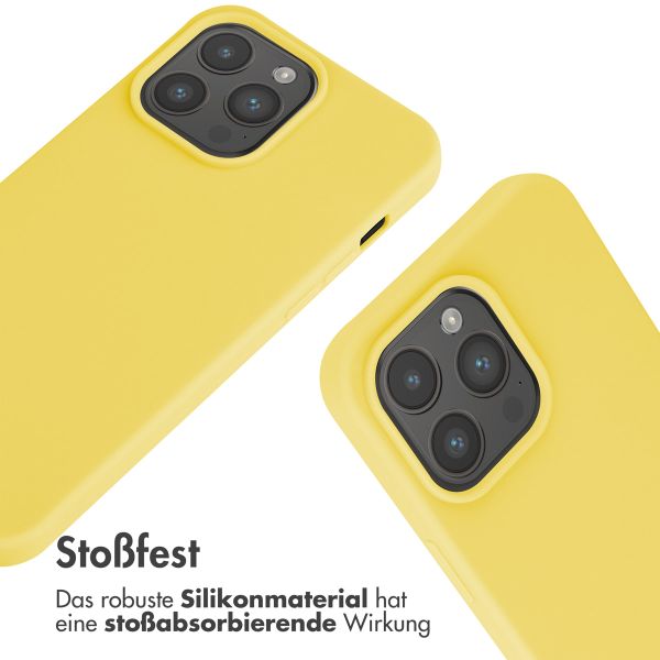 imoshion Silikonhülle mit Band für das iPhone 15 Pro Max - Gelb