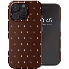 Selencia Vivid Rückabdeckung mit MagSafe Apple iPhone 16 Pro Max - Happy Dots Chocolate