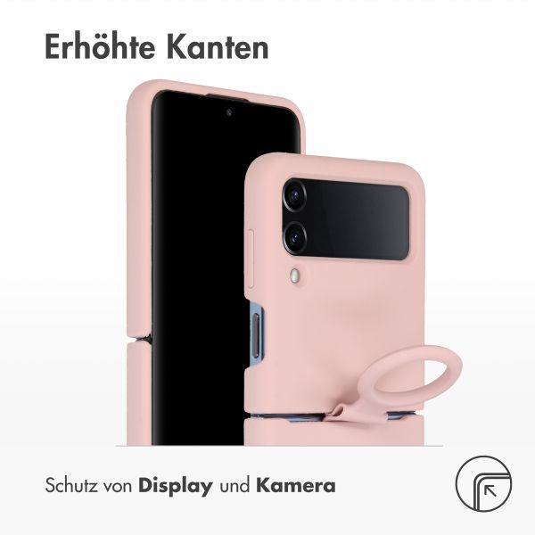 Accezz Liquid Silikoncase für das Samsung Galaxy Z Flip 4 - Rosa