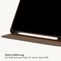 Selencia Croco Klaphülle Apple iPad 11 (2025) 11 Zoll A16 / iPad 10 (2022) 10.9 Zoll - Choco Brown