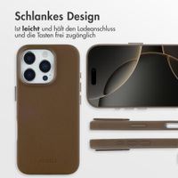 Accezz MagSafe Leather Backcover Apple iPhone 16 Pro - Kaffeebraun