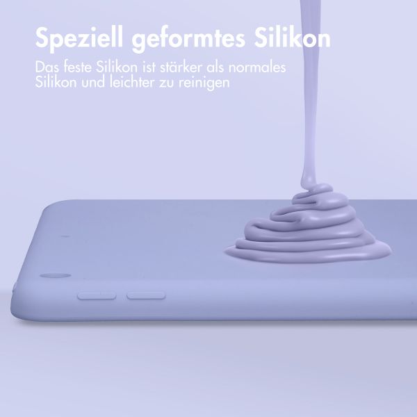 Accezz Liquid Silicone Back Cover Apple iPad 9 (2021) 10.2 Zoll / iPad 8 (2020) 10.2 Zoll / iPad 7 (2019) 10.2 Zoll - Lila