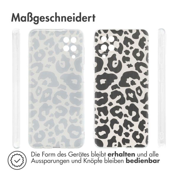 imoshion Design Hülle Samsung Galaxy A12 - Leopard Transparent