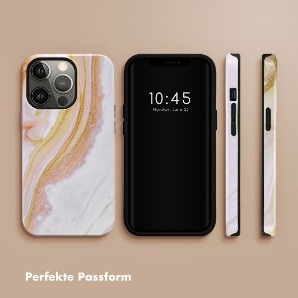 Selencia Vivid Tough Back Cover für das iPhone 13 Pro - Chic Marble Gold