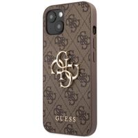 Guess 4G Metal Logo Back Cover Apple iPhone 13 Mini - Braun