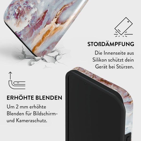 Burga Tough Back Cover für das iPhone 13 - Frozen Leaves