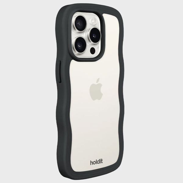 Holdit Wavy Case für das iPhone 14 Pro Max - Black / Transparent