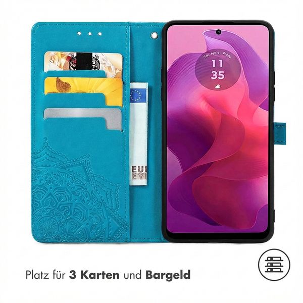 imoshion Mandala Klapphülle Motorola Moto G04 / G24 - Türkis