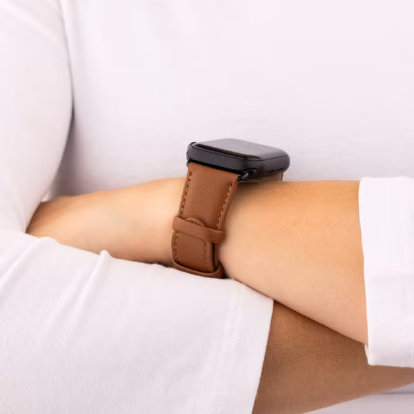 imoshion Classic Lederarmband für das  Apple Watch Series 1 t/m 9 / SE (38/40/41 mm) | Series 10 / 11 (42 mm) - Braun