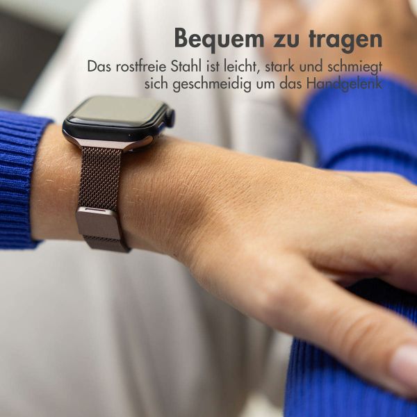 imoshion Mailandisches schlankes Armband für das  Apple Watch Series 1 t/m 9 / SE (38/40/41 mm) | Series 10 / 11 (42 mm) - Vintage Gold