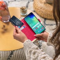 Kleeblumen Klapphülle Fuchsia für das Samsung Galaxy A70