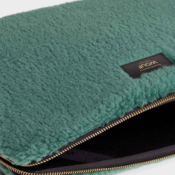 Wouf Teddy Laptop Hülle 13 Zoll - Laptop Sleeve - Moss