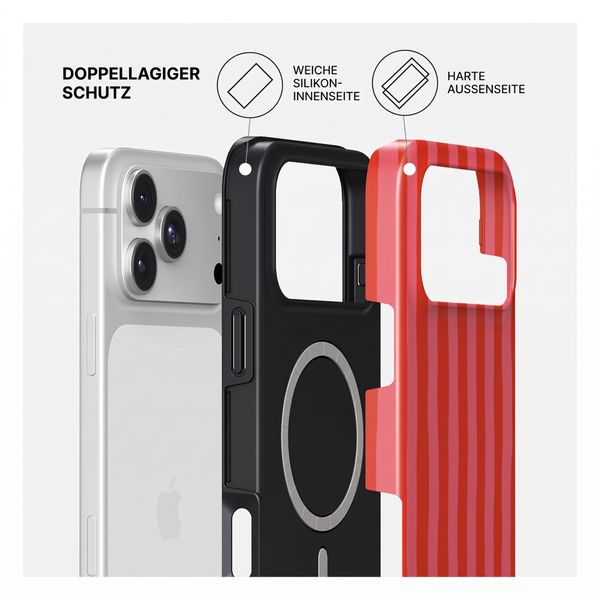 Burga Tough Back Cover MagSafe Apple iPhone 18 Pro - Pomegranate