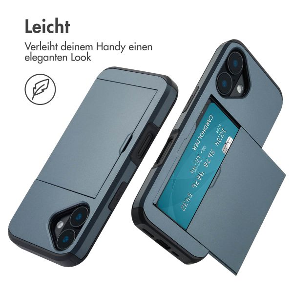 imoshion Backcover mit Kartenfach iPhone 16 - Dunkelblau
