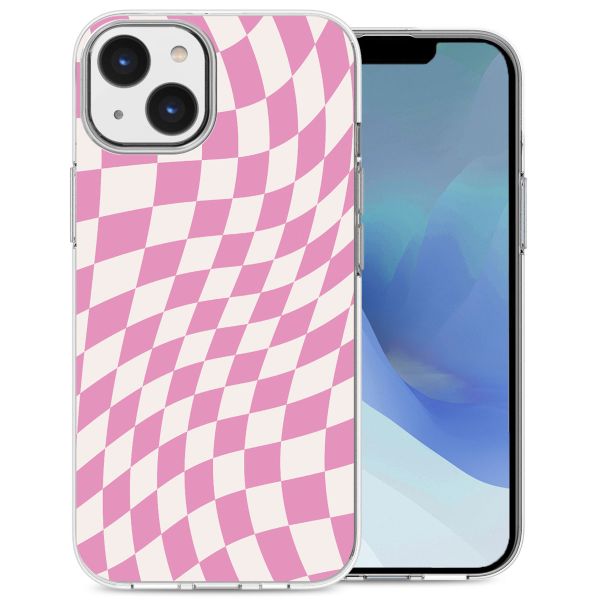imoshion Design Hülle für das Apple iPhone 14 - Retro Pink Check