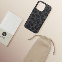 Selencia Sabi Backcover Leopardenmuster mit MagSafe Apple iPhone 15 Pro - Midnight Black