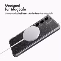 imoshion Klare Glitter Backcover mit MagSafe Samsung Galaxy S25 Plus - Silber
