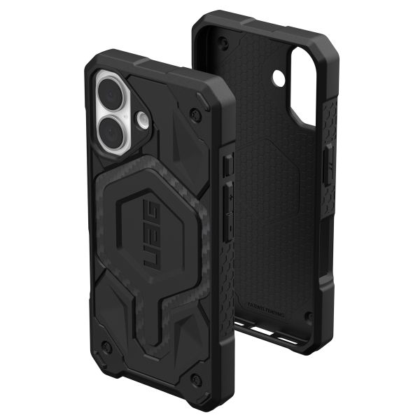 UAG Monarch Pro Backcover für das iPhone 16 - Carbon Fiber