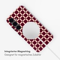 Selencia Vivid Rückabdeckung mit MagSafe Samsung Galaxy S24 - Check This Burgundy