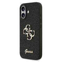 Guess 4G Metal Logo Back Cover mit Glitter Apple iPhone 17 - Schwarz