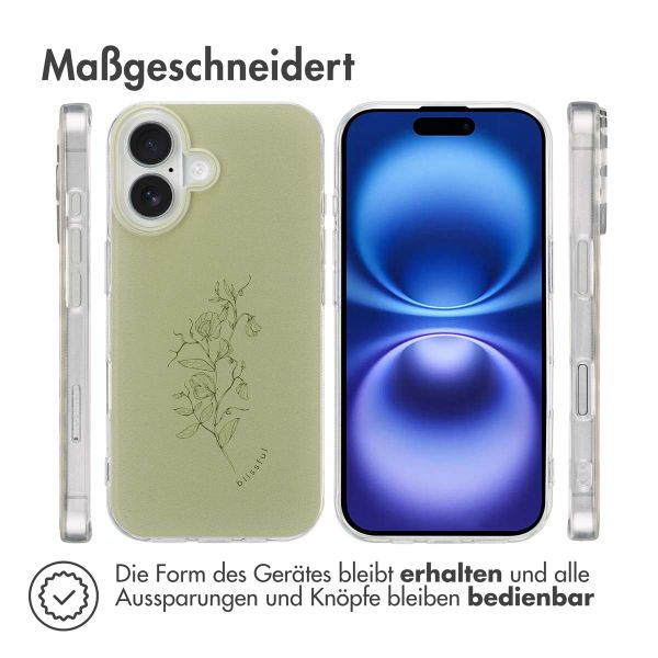 imoshion Design Hülle für das Apple iPhone 16 - Floral Green