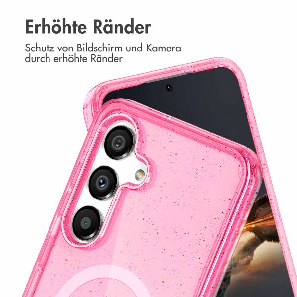 imoshion Sparkle Back Cover mit MagSafe Samsung Galaxy S25 Plus - Rosa