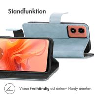 imoshion Luxuriöse Klapphülle Motorola Moto G04 / G24 - Hellblau
