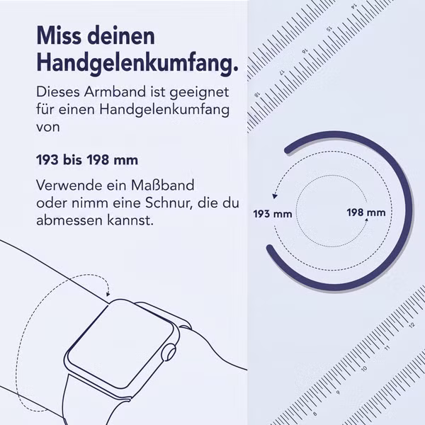 Apple Geflochtenes Solo Loop für  Apple Watch | 44/45/46/49 mm - Größe 11 - Light Blue