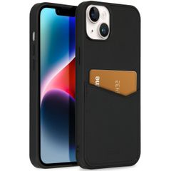 Accezz Premium Leather Card Slot Back Cover für das iPhone 14 Plus - Schwarz