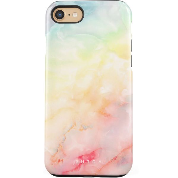 Burga Tough Back Cover für das iPhone SE (2022 / 2020) / 8 / 7 - New Flame Rainbow