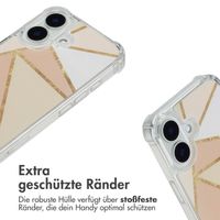 imoshion Design Hülle mit Band Apple iPhone 16 - Beige Graphic