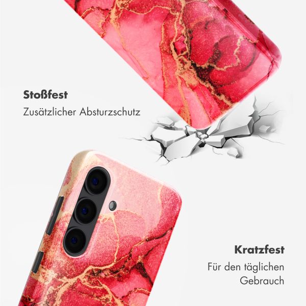 Selencia Vivid Tough Back Cover für das Samsung Galaxy S24 - Rosy Marble