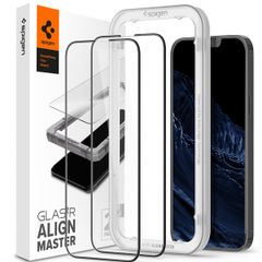 Spigen AlignMaster Full Screen Protector 2-Pack für das Apple iPhone 13 Pro Max - Schwarz