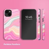 Selencia Vivid Tough Back Cover mit MagSafe für das iPhone 14 - Pastel Lipstick Marble