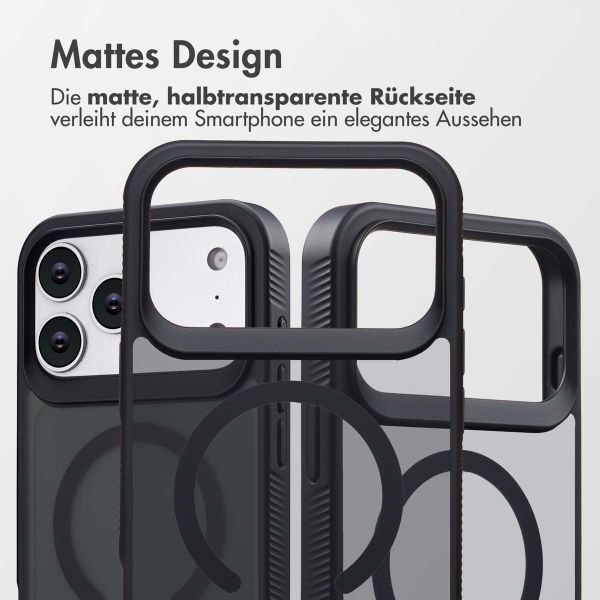 Accezz Rugged Frosted Back Cover mit MagSafe Apple iPhone 17 Pro Max - Schwarz
