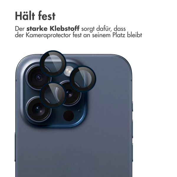 imoshion 2er-Pack Objektivschutz für Kamera für das Apple iPhone 15 Pro / 15 Pro Max - Blue Titanium