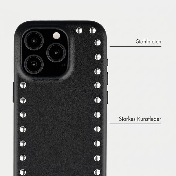 Selencia Studs Backcover mit MagSafe Apple iPhone 15 Pro - Velvet Black