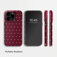 Selencia Vivid Rückabdeckung mit MagSafe Apple iPhone 15 Pro - Happy Dots Burgundy