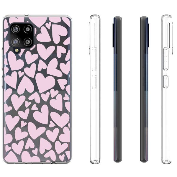 imoshion Design Hülle Samsung Galaxy A42 - Herzen - Rosa