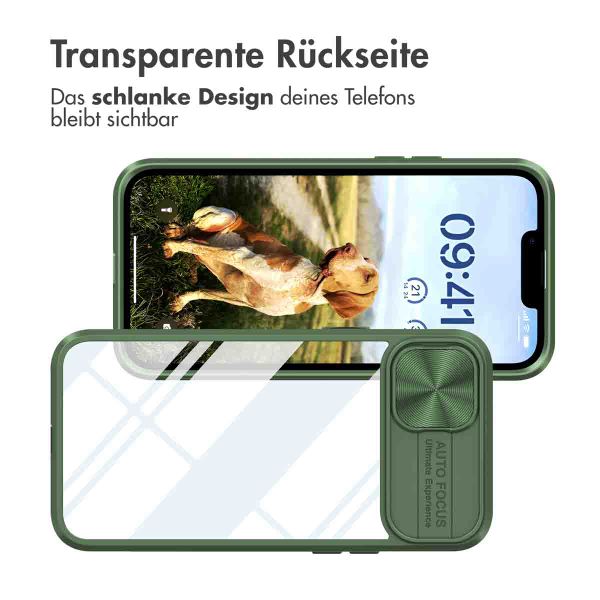 imoshion Back Cover mit Kameraschieber für das iPhone 14 - Dunkelgrün