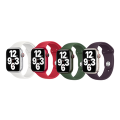 Apple 4 Pack Sport Armband f&uuml;r Apple Watch | 44/45/46/49 mm - White/ (Product)RED/ Clover/ Elderberry