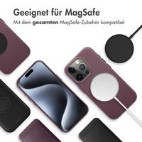 Accezz MagSafe Leather Backcover Apple iPhone 15 Pro - Heath Purple