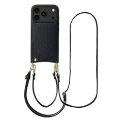 Selencia Nova HandyHülle mit Kordel und Kartenhalter Apple iPhone 18 Pro / 17 Pro - Schwarz