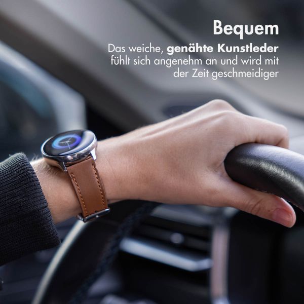 imoshion Modernes Lederarmband - Universelle 22 mm Verbindung - Braun