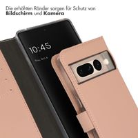 Selencia Echtleder Klapphülle für das Google Pixel 7 Pro - Dusty Pink