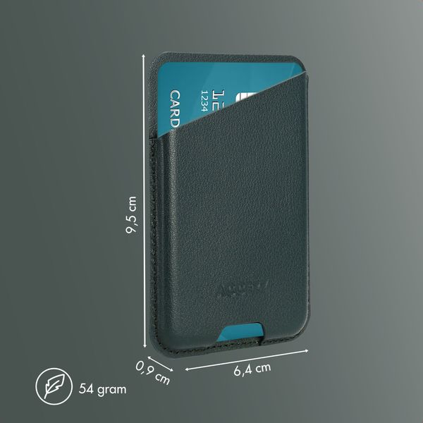 Accezz Magnetischer Lederkartenhalter - Geeignet für Apple Find My - Cedar Green