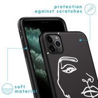 imoshion Design Hülle iPhone 11 Pro - Abstraktes Gesicht - Weiß